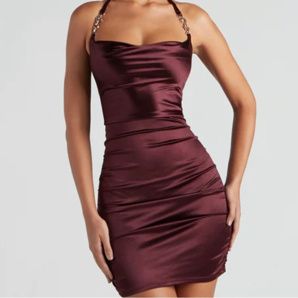 On The Move Satin Mini Dress